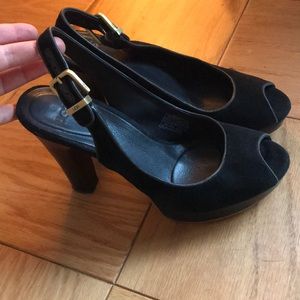 Ugg Black Suede Shoes size 7.5 US or 8.5 EU